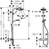 Душова система з термостатом для настінного монтажу Hansgrohe Crometta Showerpipe 160 1jet (27264400)- Фото 4